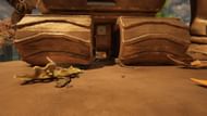 Head toward the stairs between the treads (Image via Xbox Game Studios)